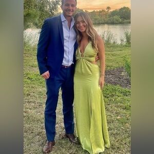 LPA Lime Green Maxi Dress